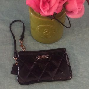 Coach. Vintage. EUC. Black Patent Leather Coach wristlet